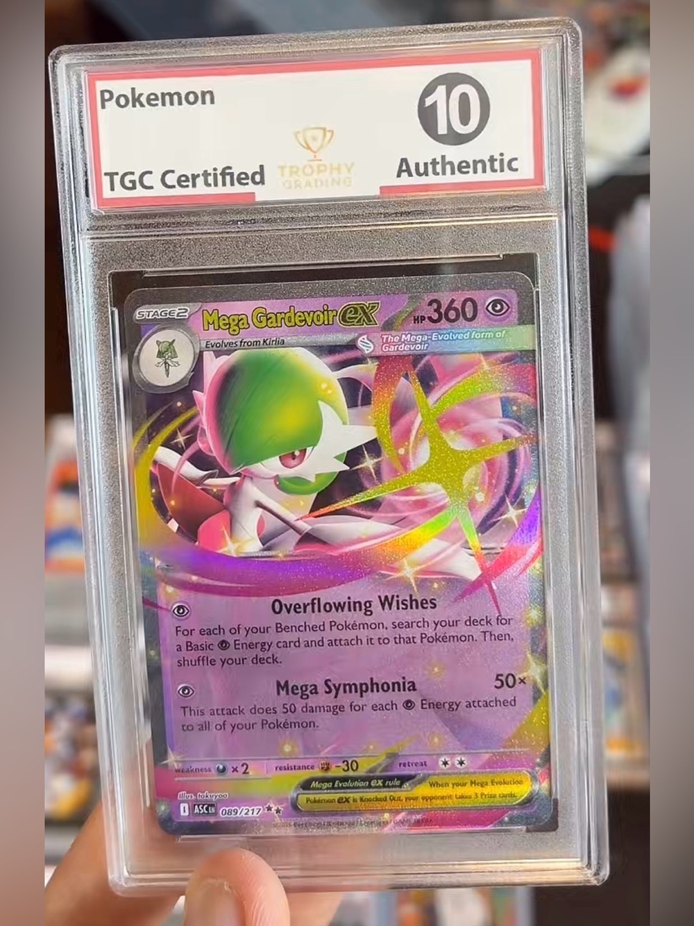Pokemon Mega Gardevoir ex Holographic Pink Green Purple Card